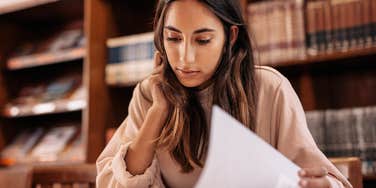 student studying for the SAT